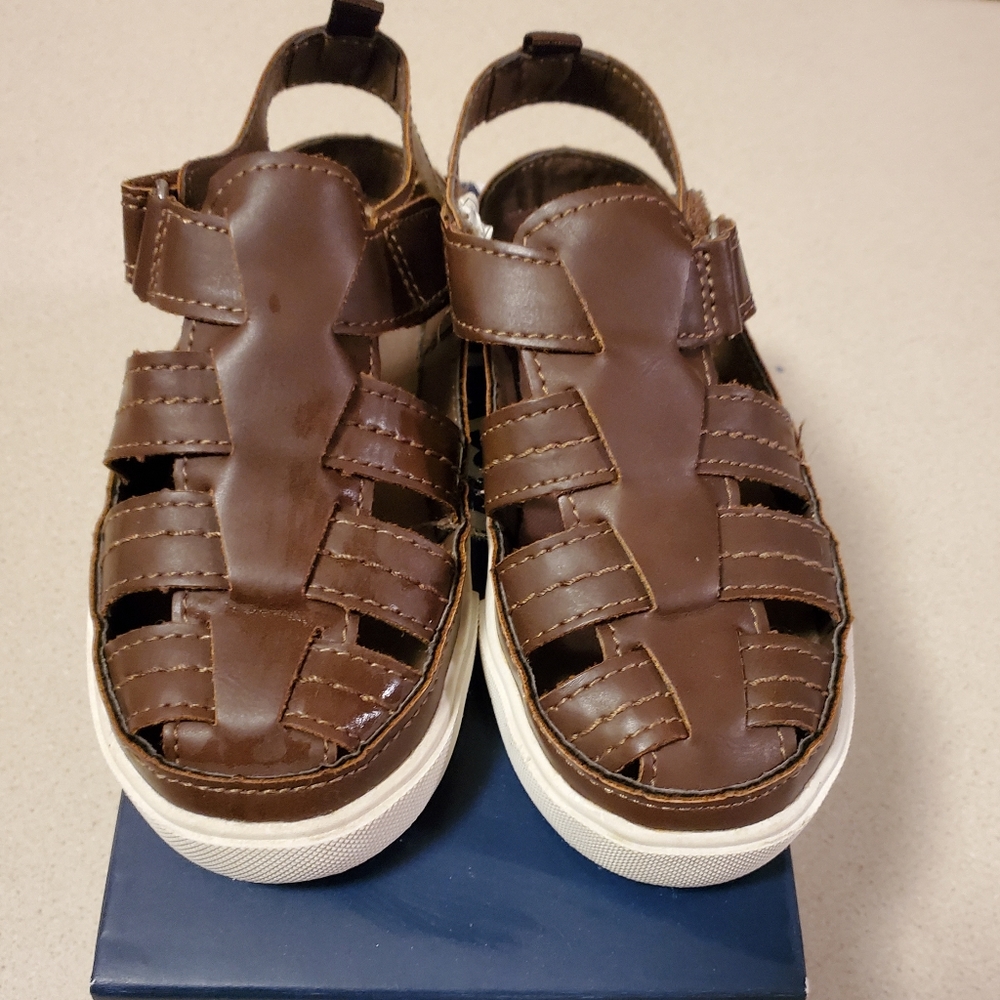 Osh Kosh B'gosh, 10T, brown leather, sandal